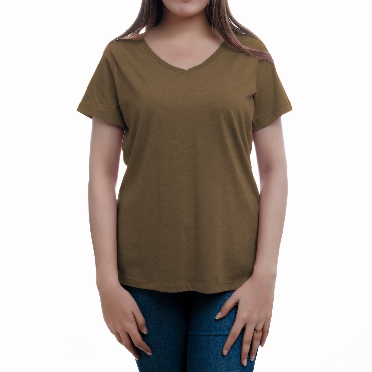 2585 COMFORT WOMENS V NECK TEE*