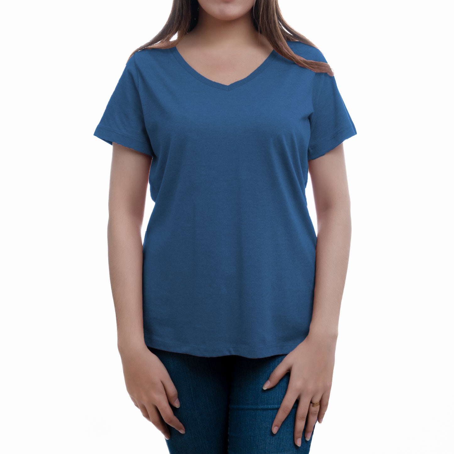 2585 COMFORT WOMENS V NECK TEE*